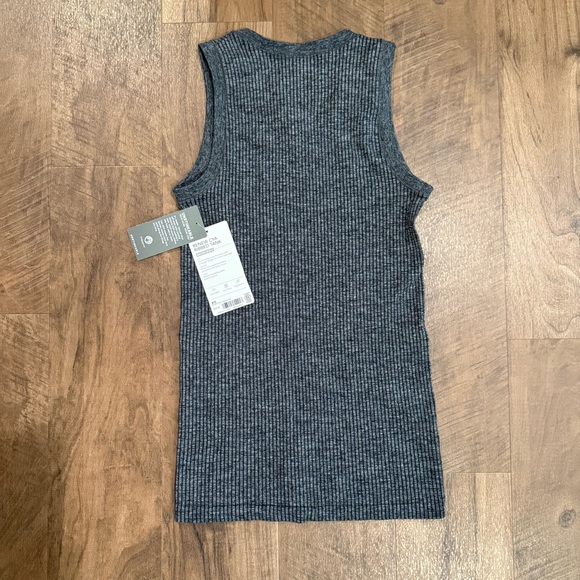 Athleta NWT Renew CYA Ribbed Sleeveless Top Charcoal Tank Minimalist size XS - Picture 5 of 8